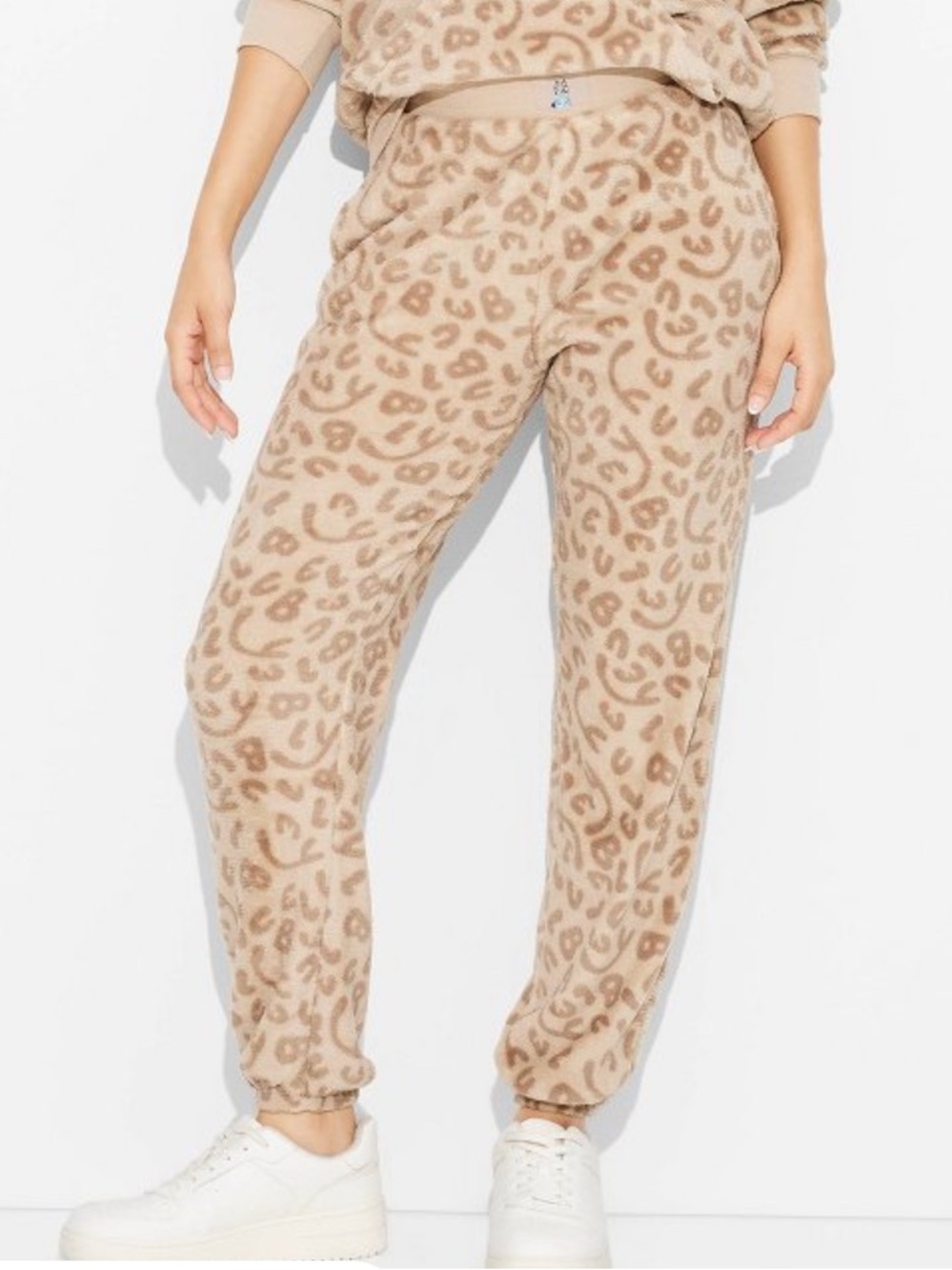 Bluey Woobie Leopard-Print Fleece Joggers